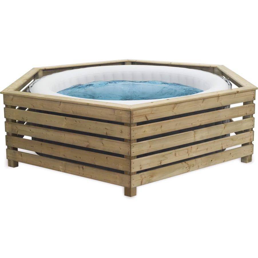 DecorSpa - Habillage DECORSPA gonflable rond et carrée bois traité 8 pers. - Image 1