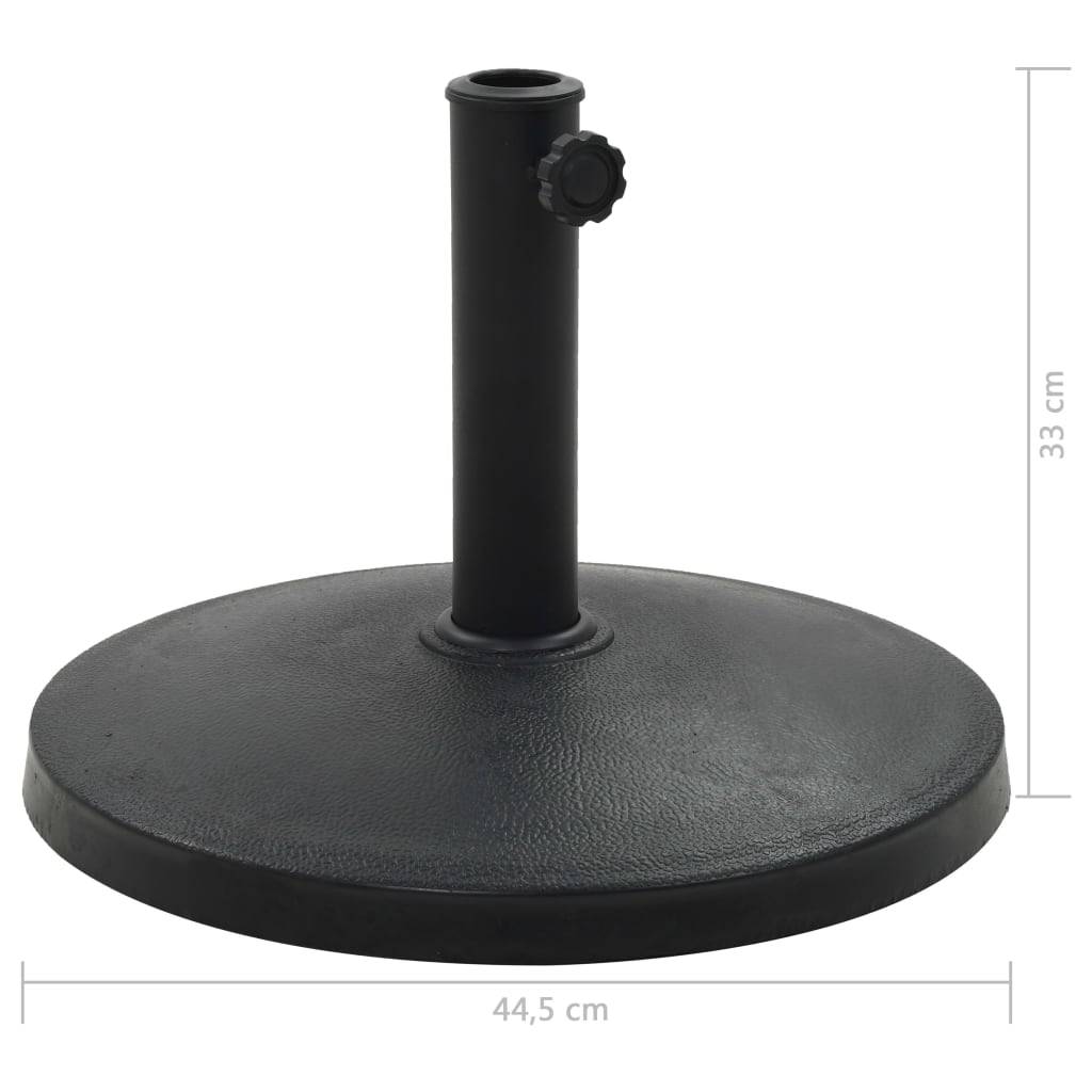Helloshop26 - Pied base socle rond de parasol résine diamètre 38 et 48 mm 10 kg noir - Image 6