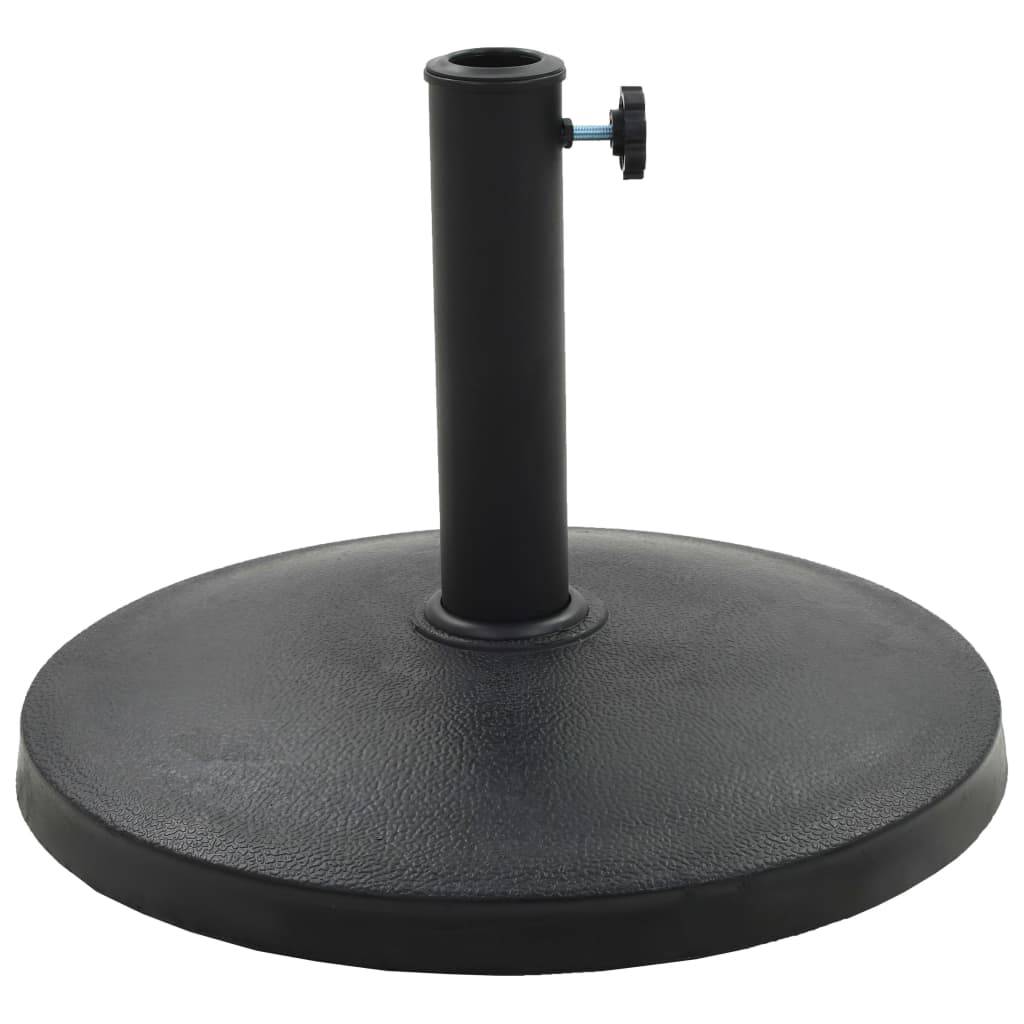 Helloshop26 - Pied base socle rond de parasol résine diamètre 38 et 48 mm 10 kg noir - Image 2