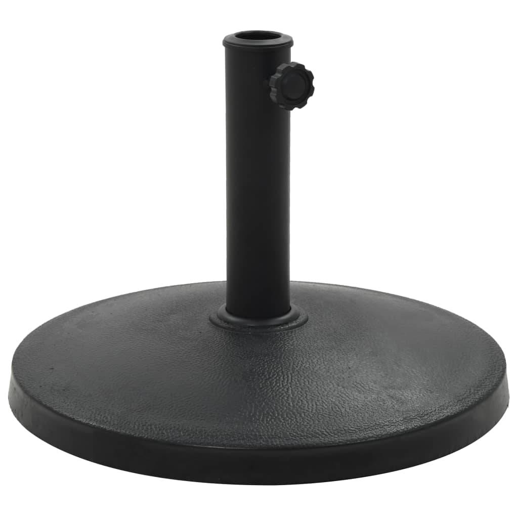 Helloshop26 - Pied base socle rond de parasol résine diamètre 38 et 48 mm 10 kg noir - Image 1