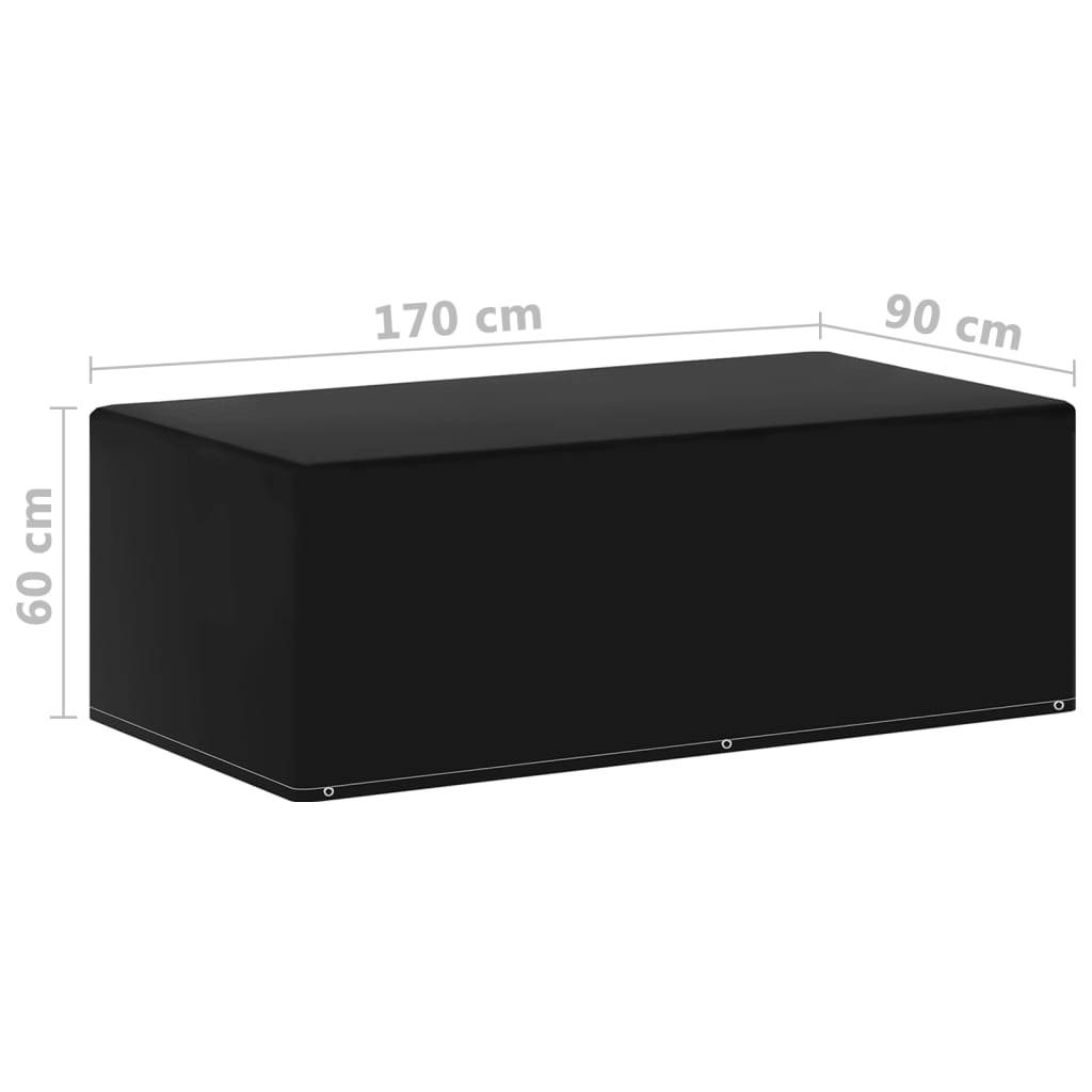 Lot de 2 Housses de meubles de jardin - Housses de protection 6œillets barbecue 170x90x60cm - Image 6