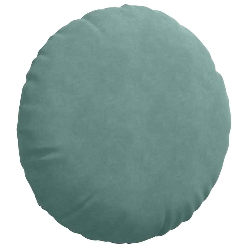 Coussins de siège 2 pcs Vert Mer Ø 40 x 13 cm Velours Maison Chic - Image 5