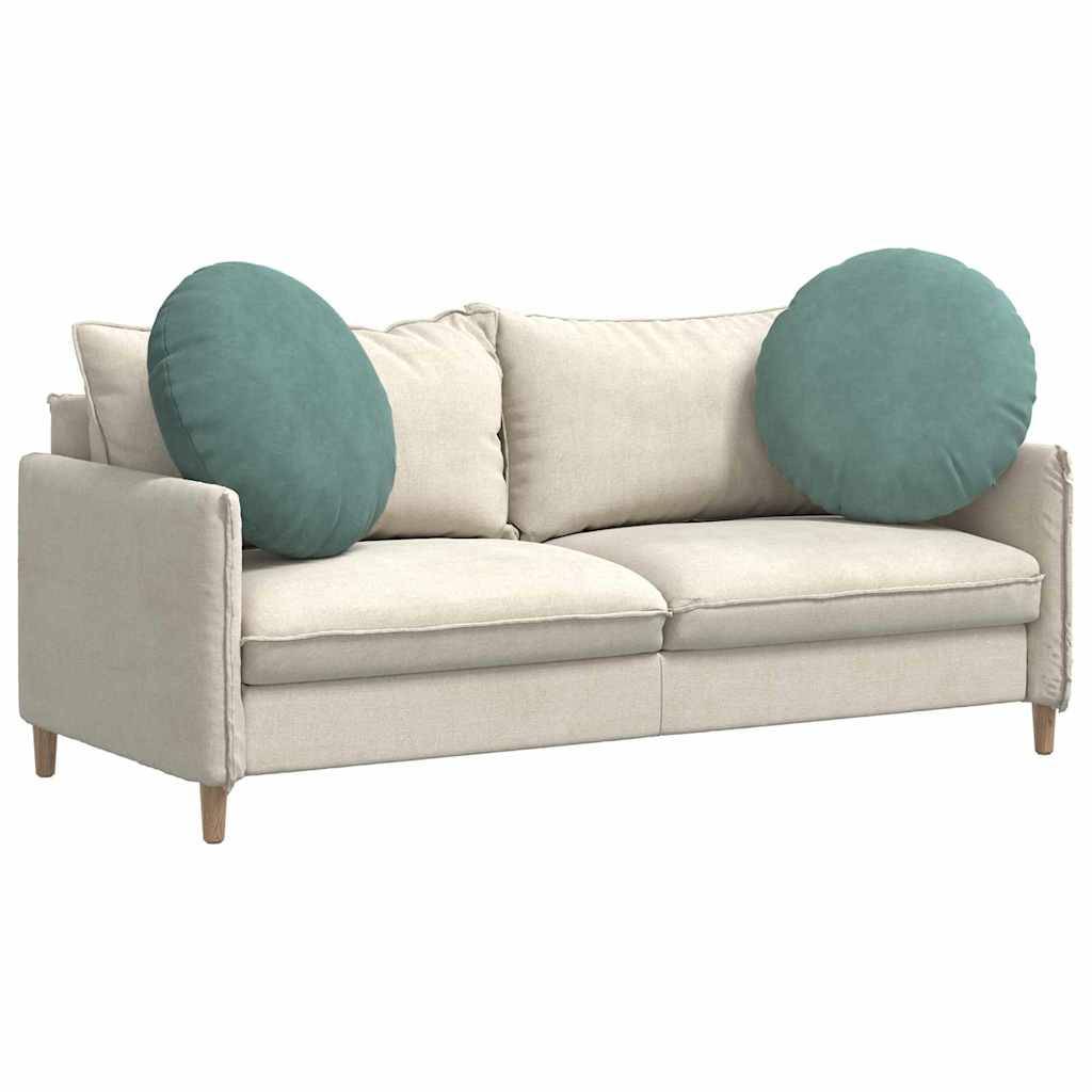 Coussins de siège 2 pcs Vert Mer Ø 40 x 13 cm Velours Maison Chic - Image 3