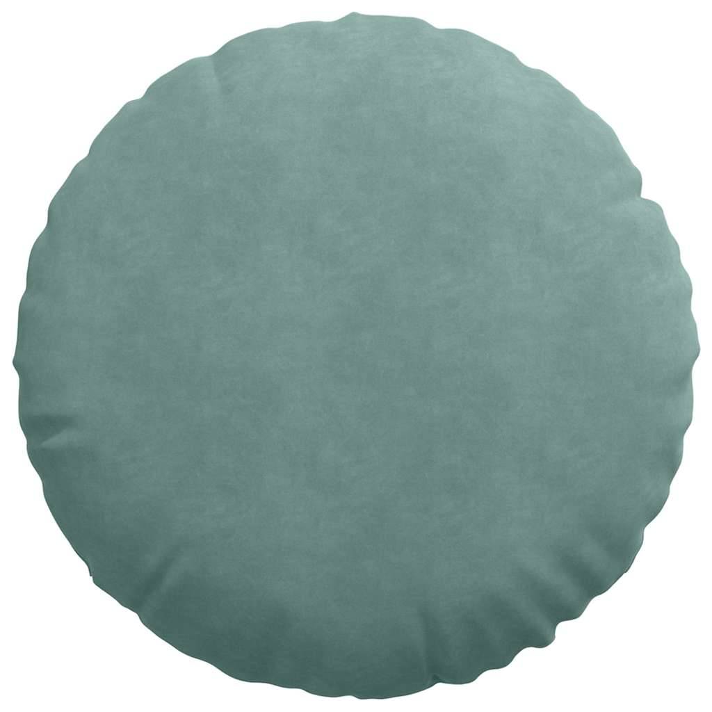 Coussins de siège 2 pcs Vert Mer Ø 40 x 13 cm Velours Maison Chic - Image 6