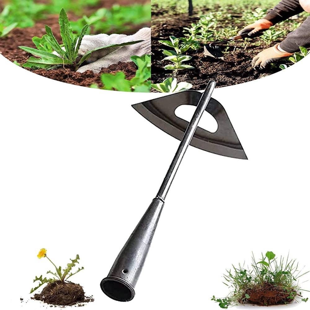 Houe-Binette Creuse Acier Trempé Désherbage Jardin Outil Manuel Ferme Robust - Living123 - Image 1