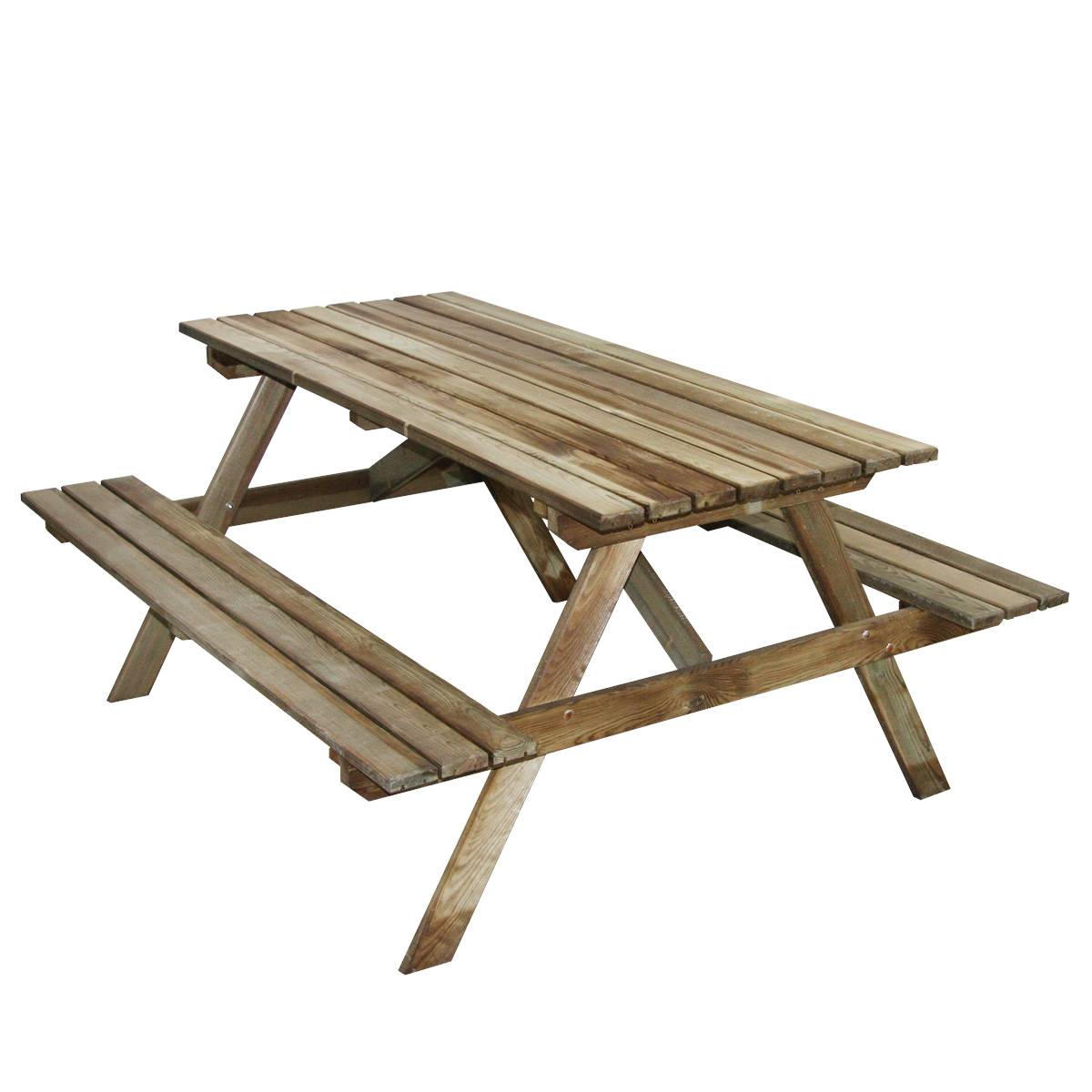 Table pique-nique en bois 4 places Marly - Cémonjardin - Image 1