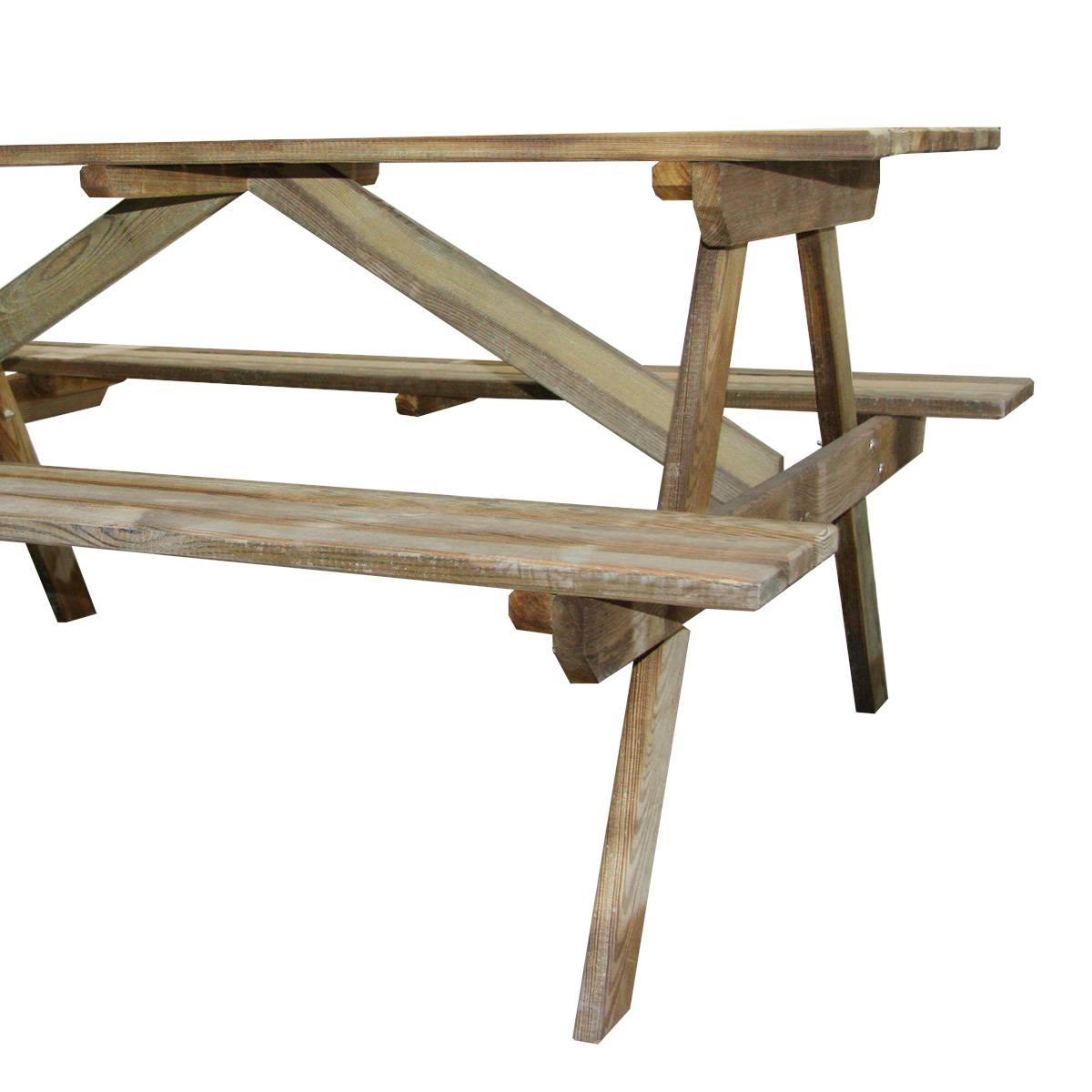 Table pique-nique en bois 4 places Marly - Cémonjardin - Image 3