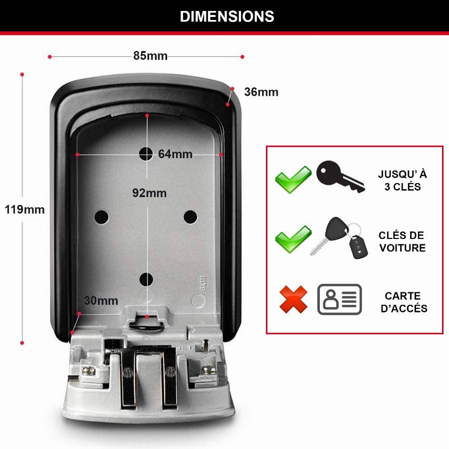 Master Lock - Boite à clés MASTERLOCK Fixation murale - 5401EURD - Image 3