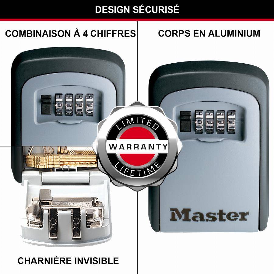 Master Lock - Boite à clés MASTERLOCK Fixation murale - 5401EURD - Image 8