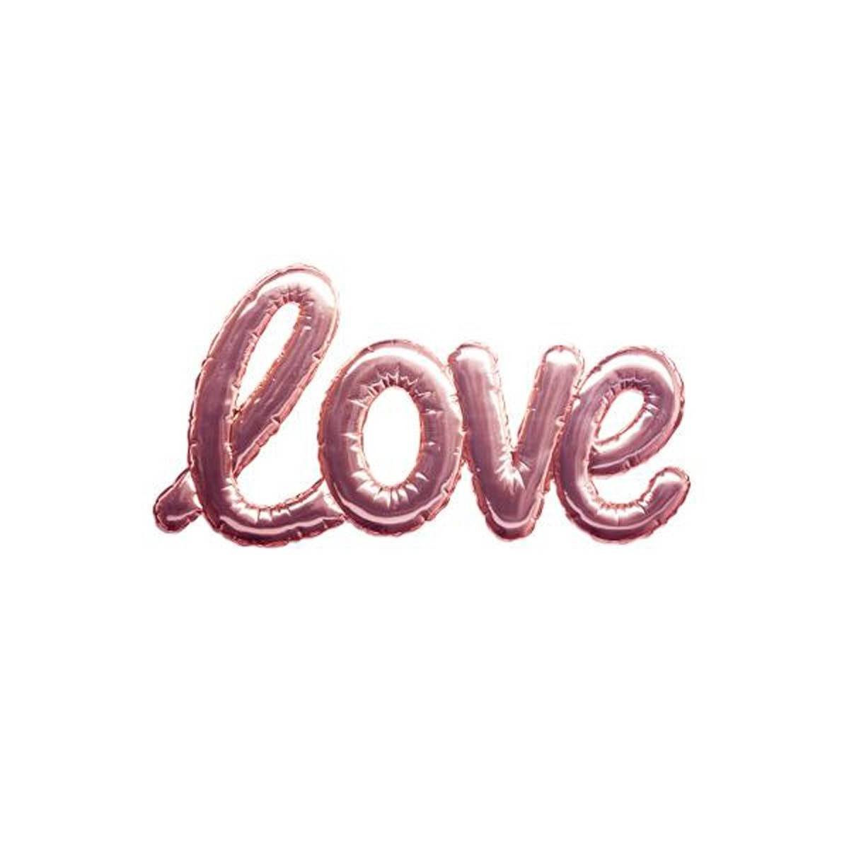 Atmosphera - Sticker Ballon "Love" 24x47cm Rose - Image 1