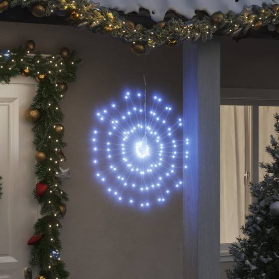 Lot 2 Étoiles Rayonnantes LED 8 Modes à Piles avec Télécommande Blanc Froid – ComfortXL Outdoor Living - Image 1
