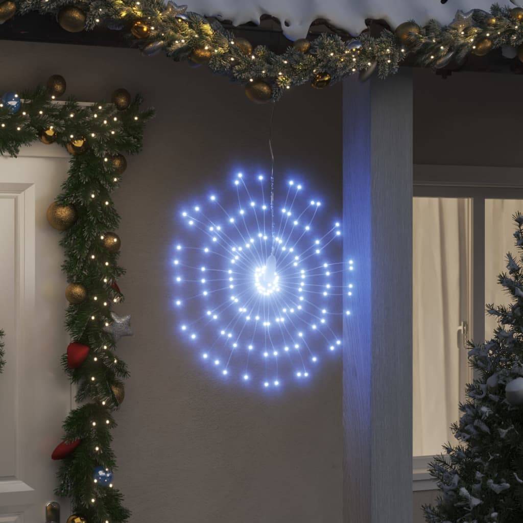 Lot 2 Étoiles Rayonnantes LED 8 Modes à Piles avec Télécommande Blanc Froid – ComfortXL Outdoor Living - Image 1