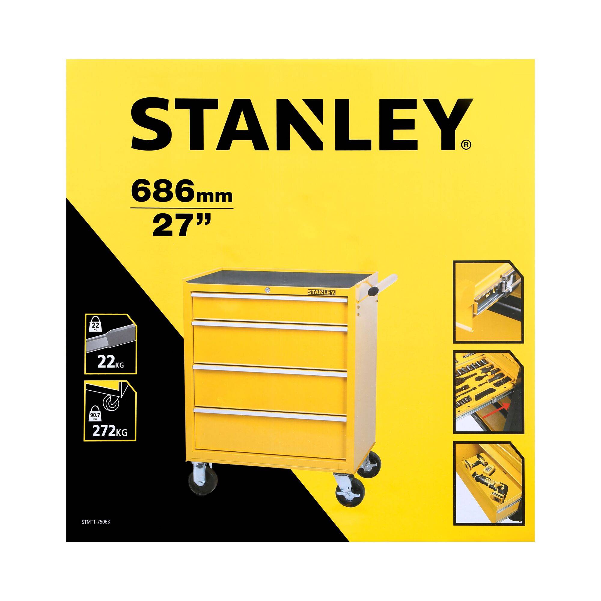 stanley - STANLEY Servante d'atelier Métal 4 Tiroirs - STMT1-75063 - Image 8