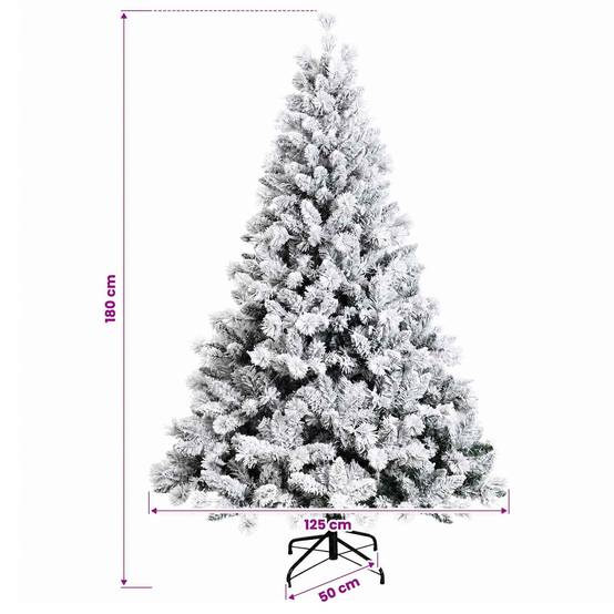Vidaxl - Arbre de Noël Artificiel avec Boule 180 cm 300 LED Blanc chaud vidaXL 3466672 - Image 3