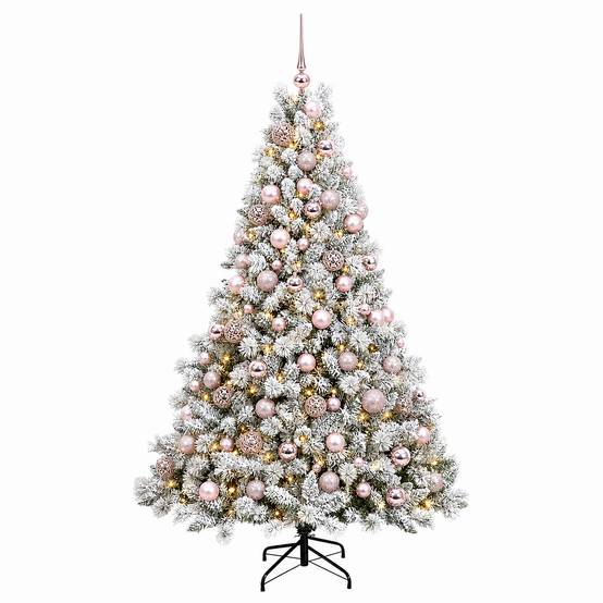Vidaxl - Arbre de Noël Artificiel avec Boule 180 cm 300 LED Blanc chaud vidaXL 3466672 - Image 5