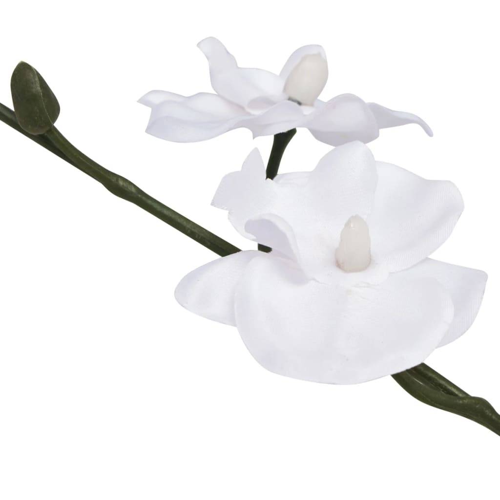 Autre - Plante artificielle avec pot Orchidée 30 cm Blanc - Image 2