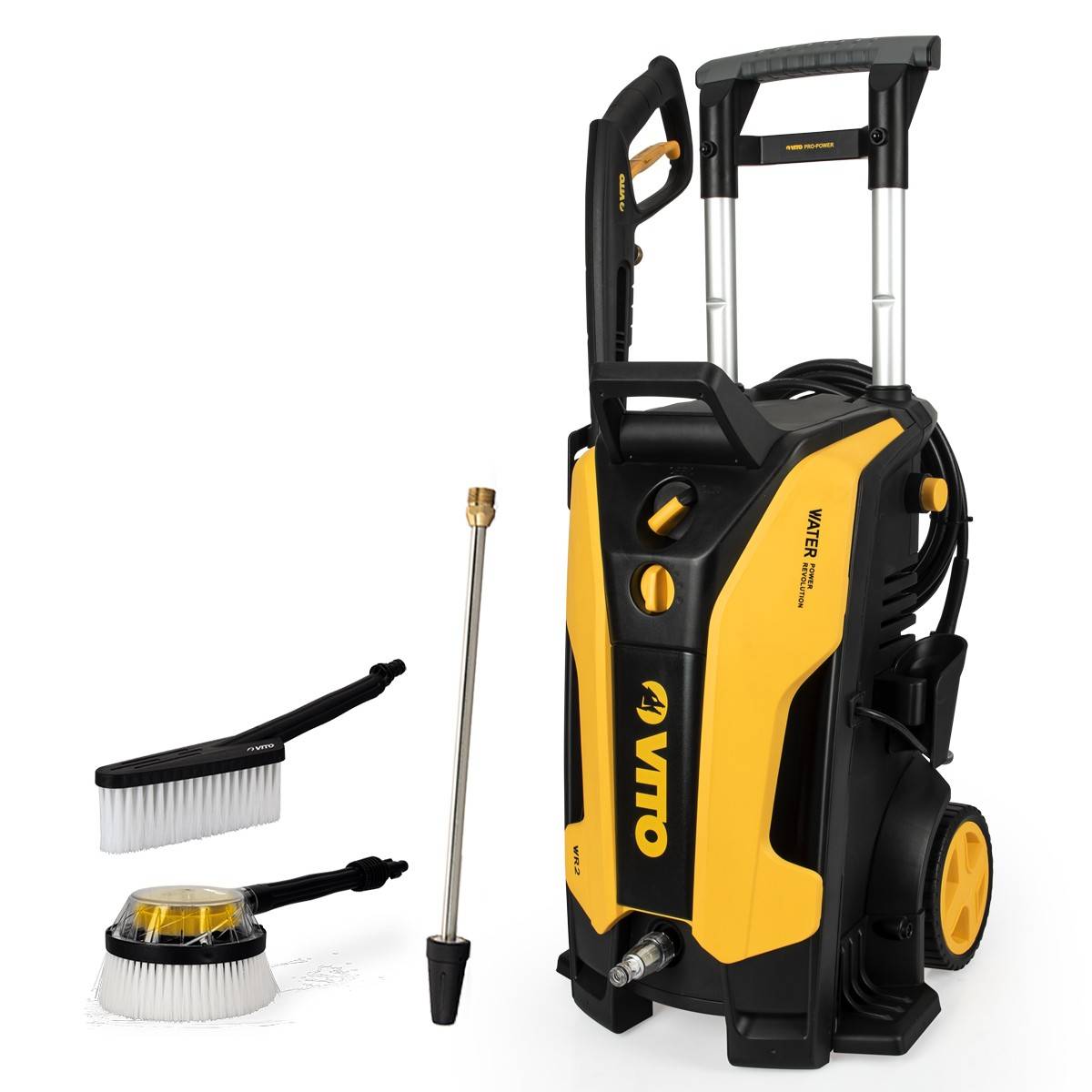 Nettoyeur haute pression 130 bars1800W Tuyau 5m Lance turbo + 2 Brosses Réservoir détergent intégré VITO - Image 1