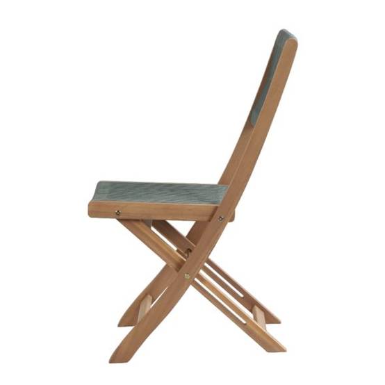 Ensemble repas BARI pliable 2 personnes bois et corde vert olive Beau Rivage - Image 7