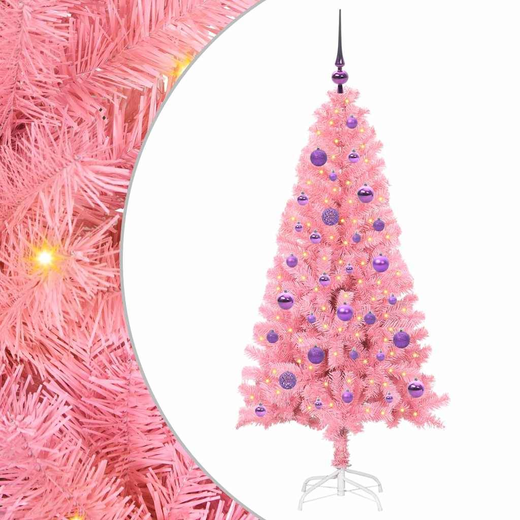 Vidaxl - Sapin de Noël Rose 150 cm PVC vidaXL 3396422 - Image 2