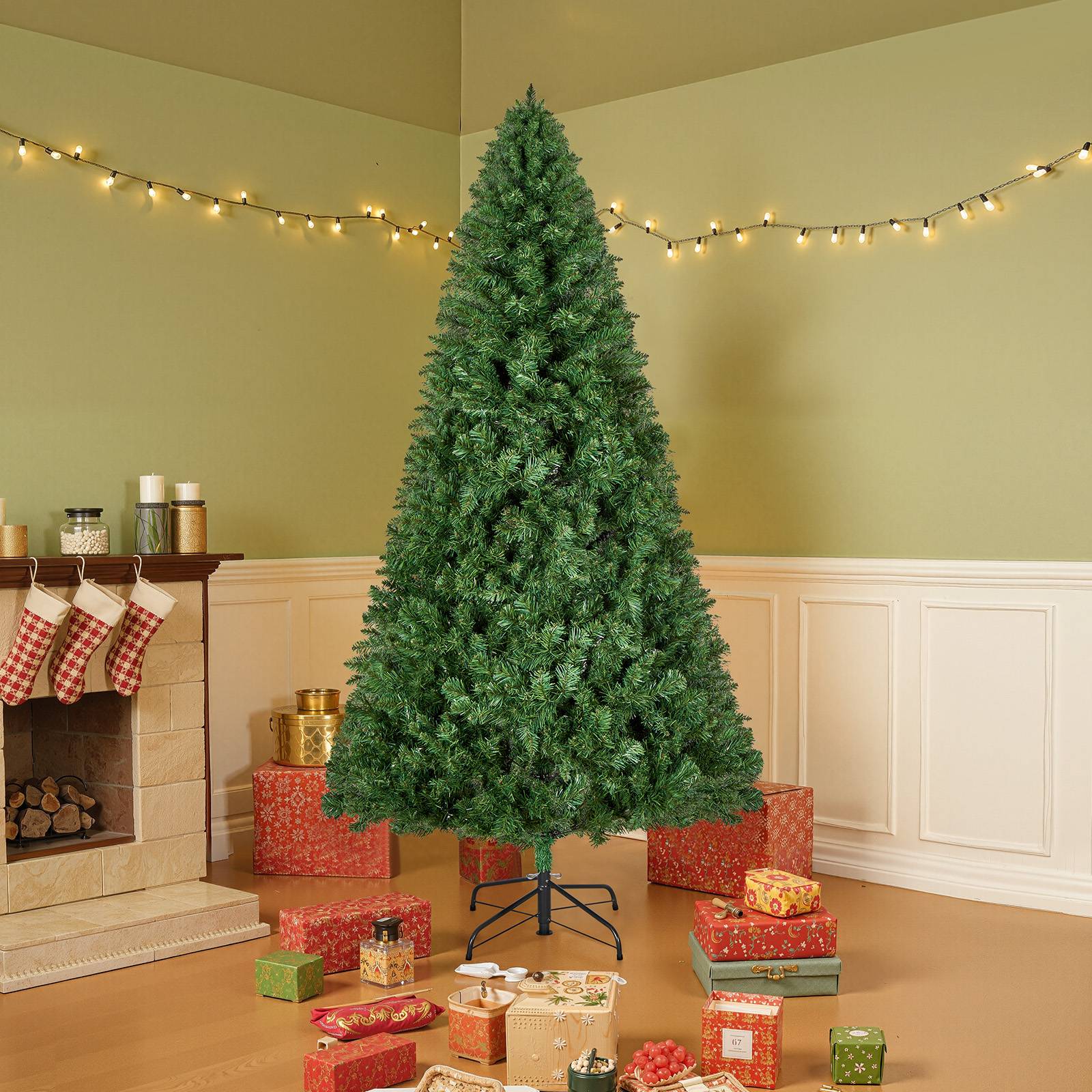 VEVOR Sapin de Noël Artificiel Arbre Décoration 180 cm avec 1250 Branches PVC - Image 8