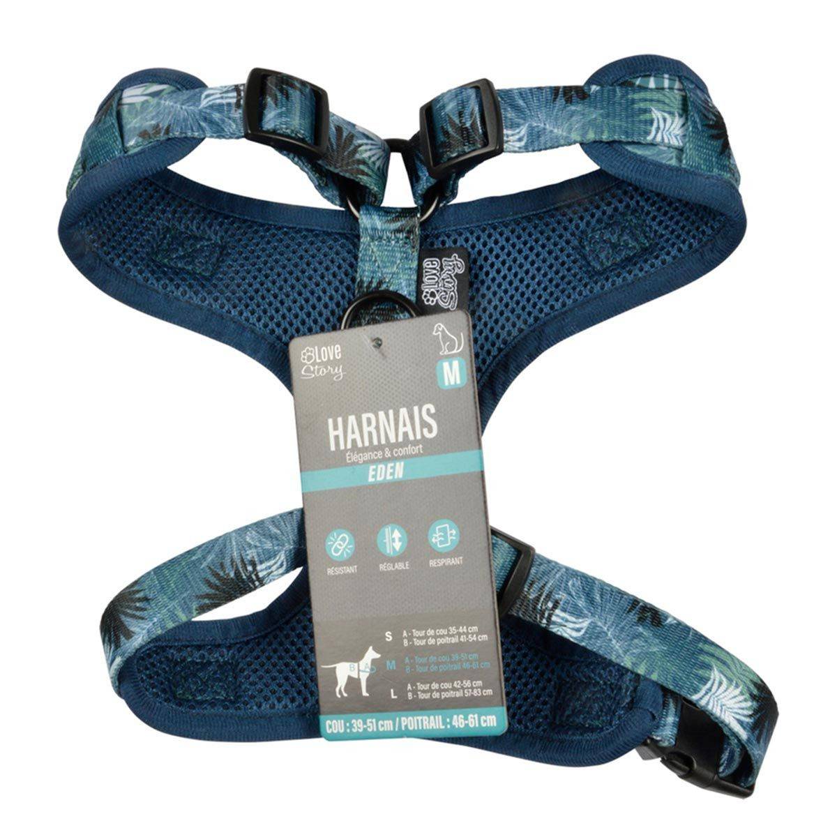 Love Story - Harnais pour Chien Réglable "Eden" 61cm Bleu - Image 6
