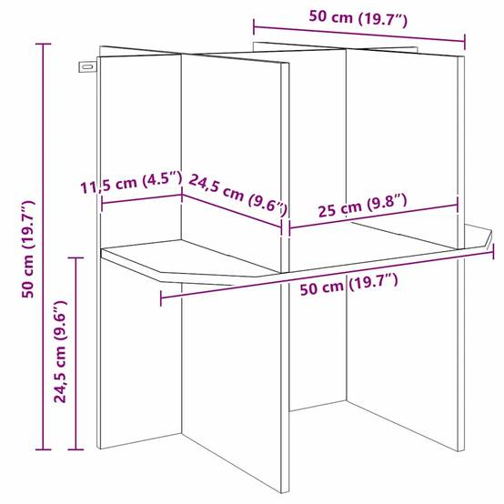 Vidaxl - Base de Terrarium Marron 50 x 50 x 50 cm OSB vidaXL 876737 - Image 3