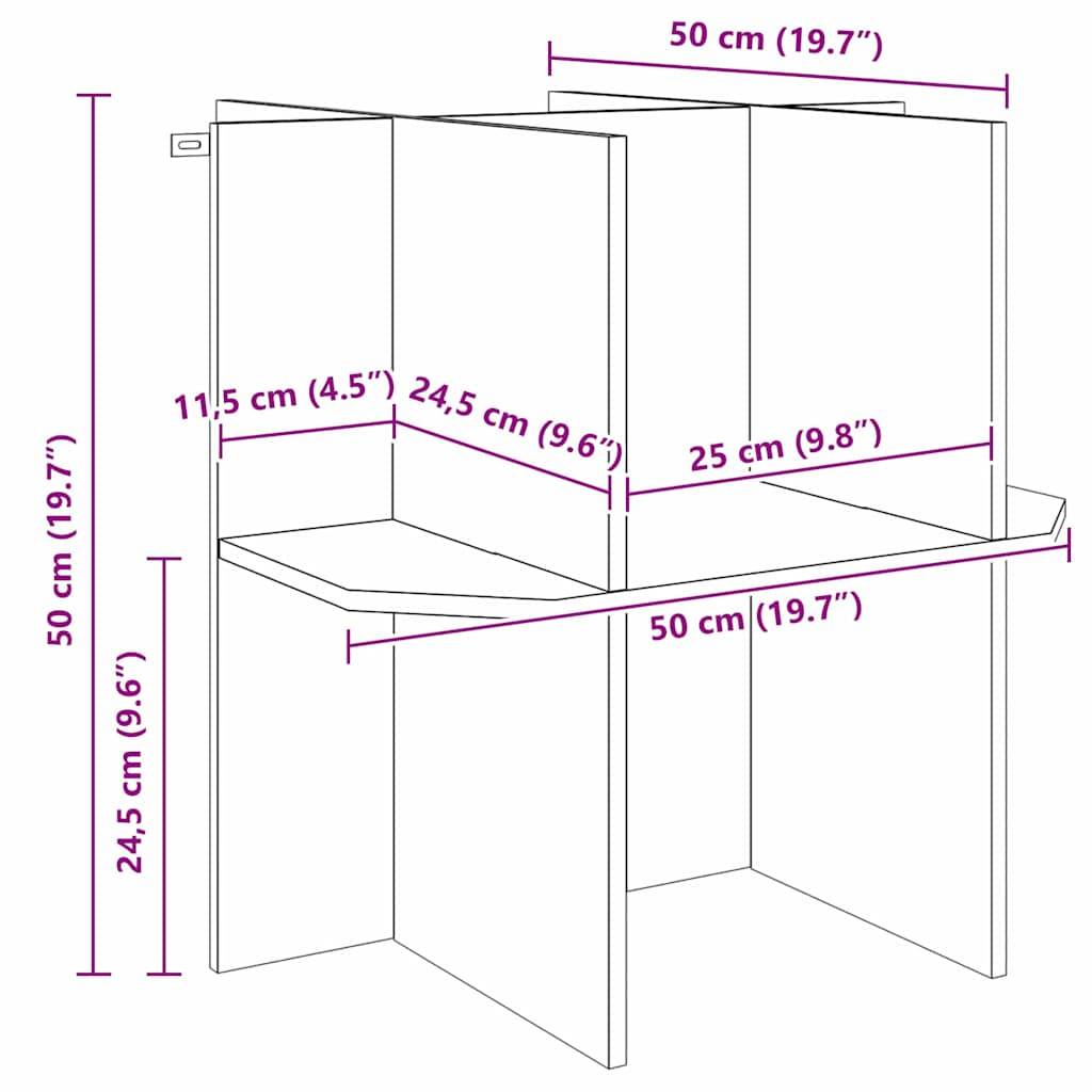 Vidaxl - Base de Terrarium Marron 50 x 50 x 50 cm OSB vidaXL 876737 - Image 3