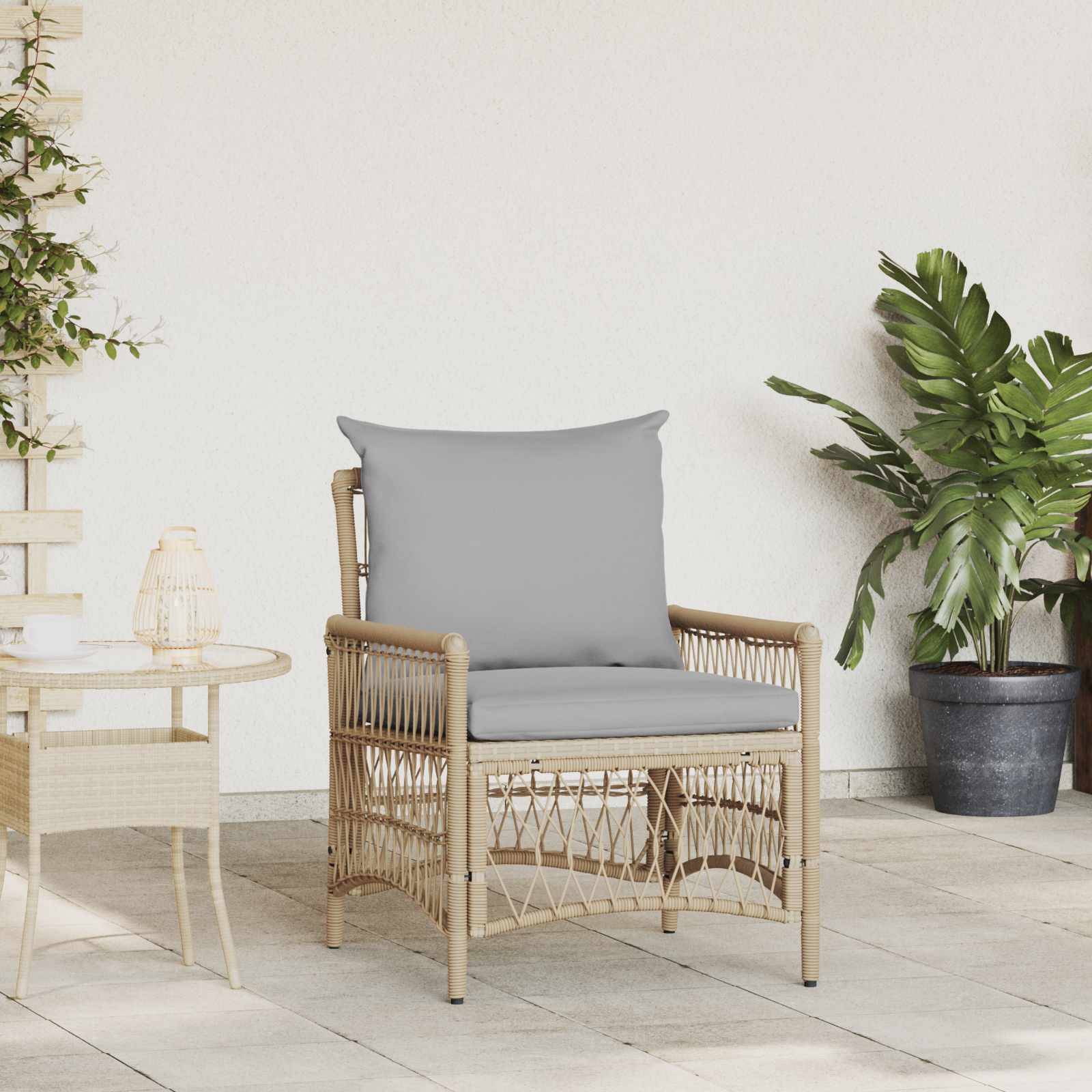 Vidaxl - Chaise de jardin Beige polyrotin vidaXL 42006220 - Image 1