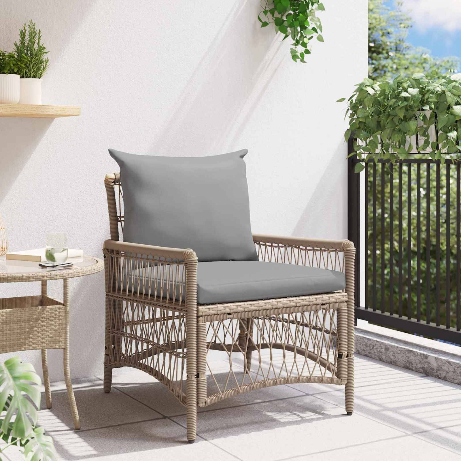 Vidaxl - Chaise de jardin Beige polyrotin vidaXL 42006220 - Image 4