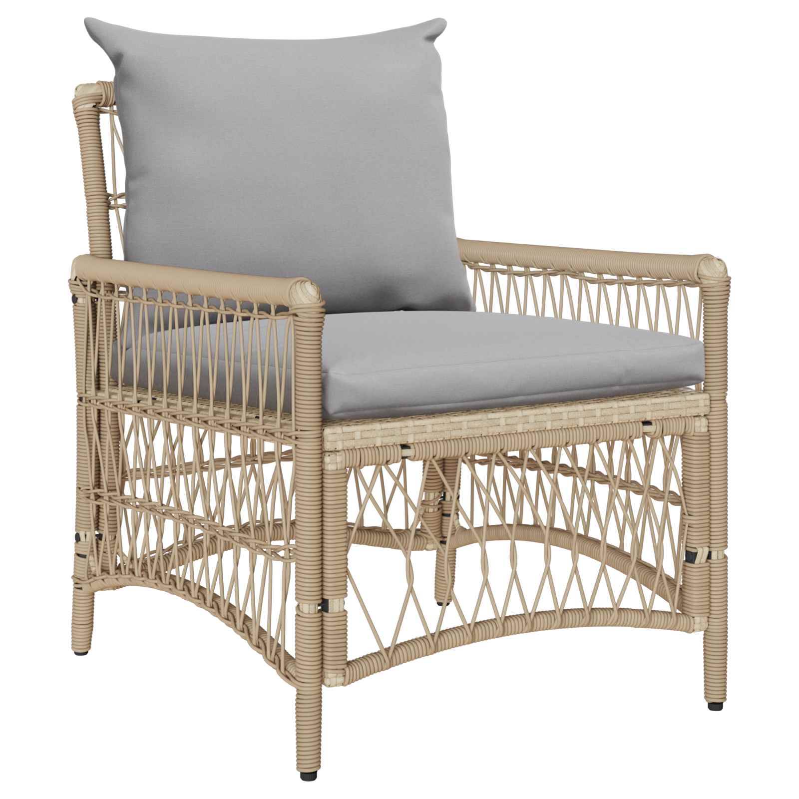Vidaxl - Chaise de jardin Beige polyrotin vidaXL 42006220 - Image 2
