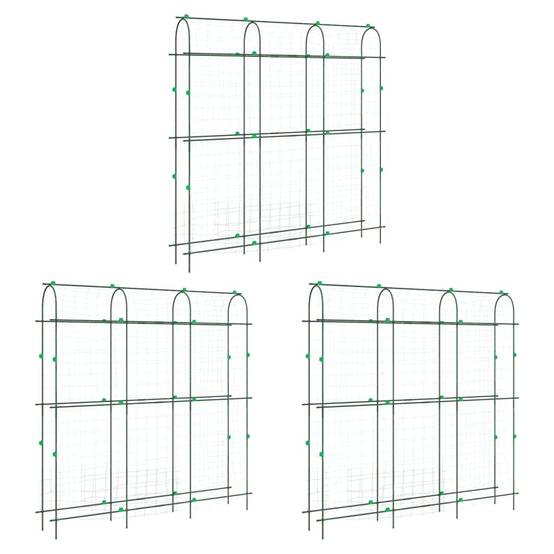 Lot de 3 Treillis Jardin Forme U en Acier Robuste pour Plantes Grimpantes et Potager Vert – ComfortXL Outdoor Living - Image 2