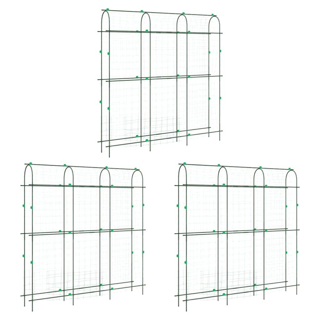 Lot de 3 Treillis Jardin Forme U en Acier Robuste pour Plantes Grimpantes et Potager Vert – ComfortXL Outdoor Living - Image 2