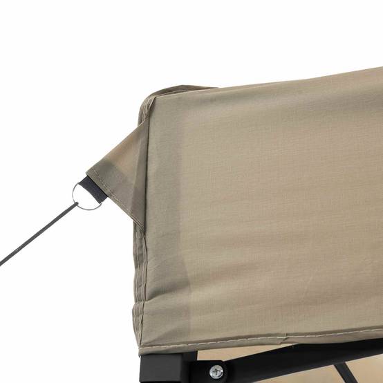 ComfortXL - Barnum pliant acier oxford 600D réceptions extérieur montage rapide sac à roulettes 2x2m taupe - ComfortXL Outdoor Living - Image 7