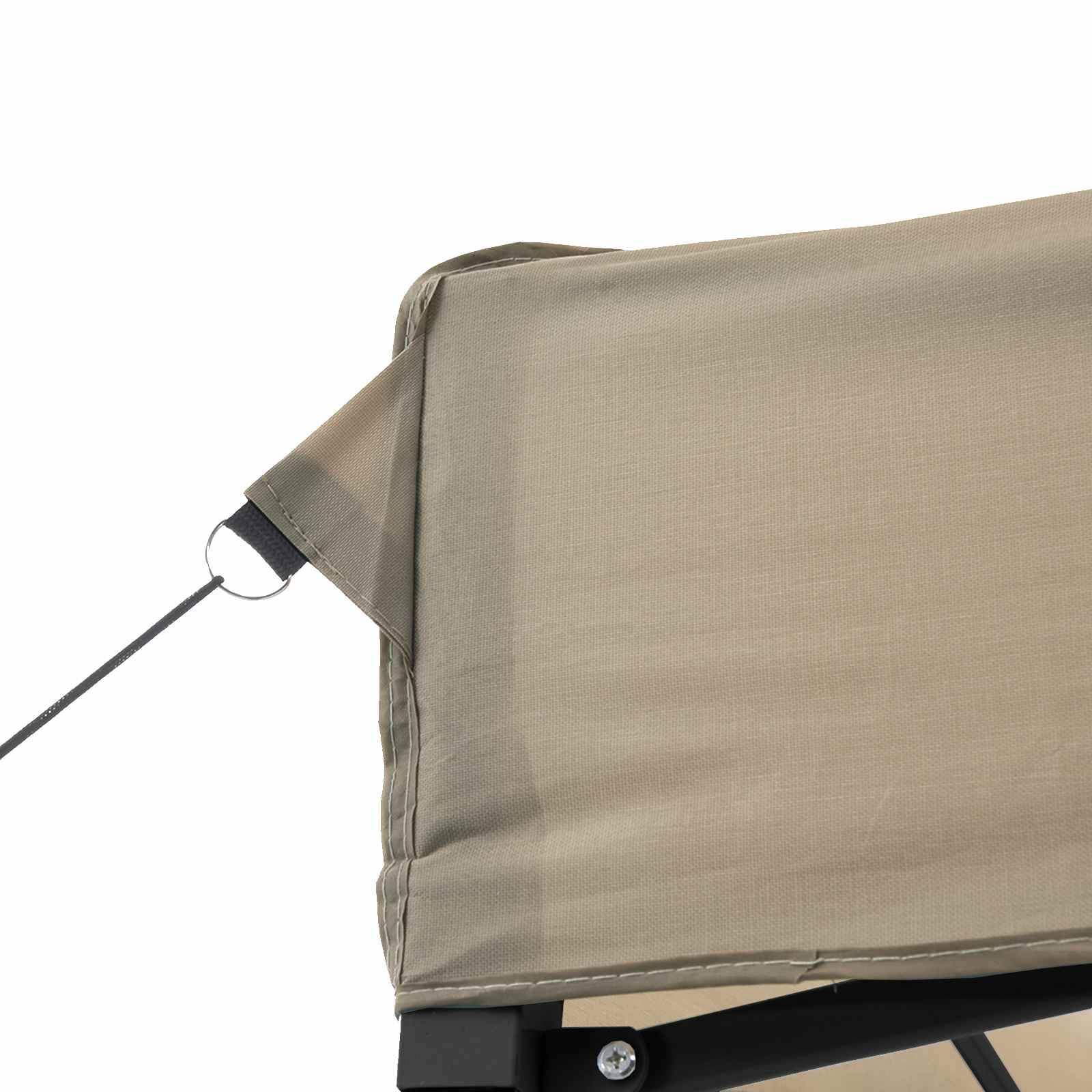 ComfortXL - Barnum pliant acier oxford 600D réceptions extérieur montage rapide sac à roulettes 2x2m taupe - ComfortXL Outdoor Living - Image 7