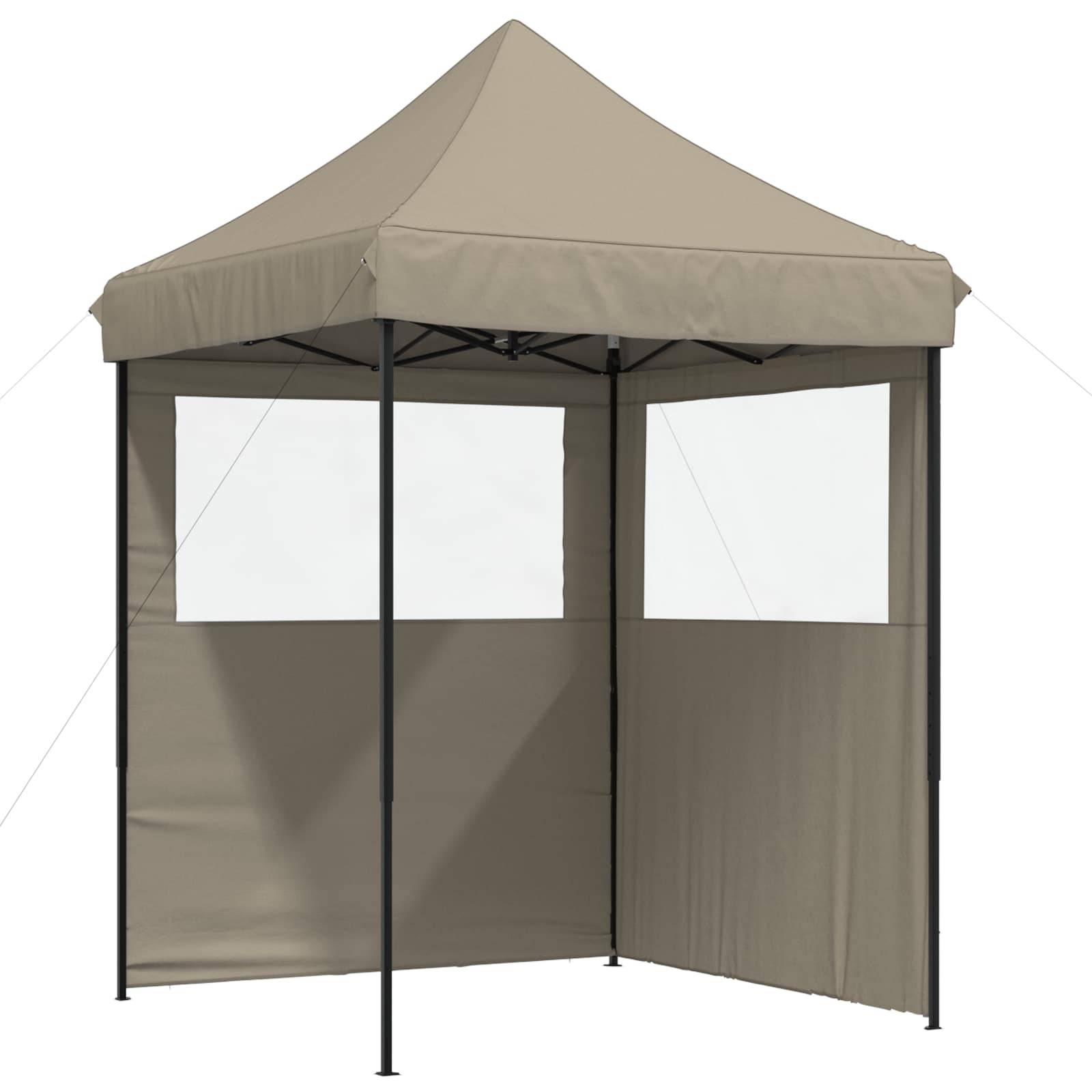 ComfortXL - Barnum pliant acier oxford 600D réceptions extérieur montage rapide sac à roulettes 2x2m taupe - ComfortXL Outdoor Living - Image 2