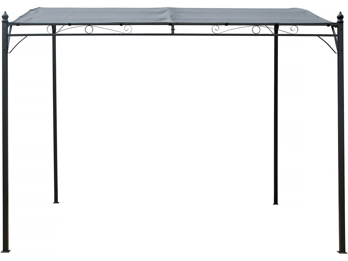 Habitat Et Jardin - Pergola Adossée Inclinée En Métal - 3 X 2.5 M - Gris -habitat Et Jardin - Image 1
