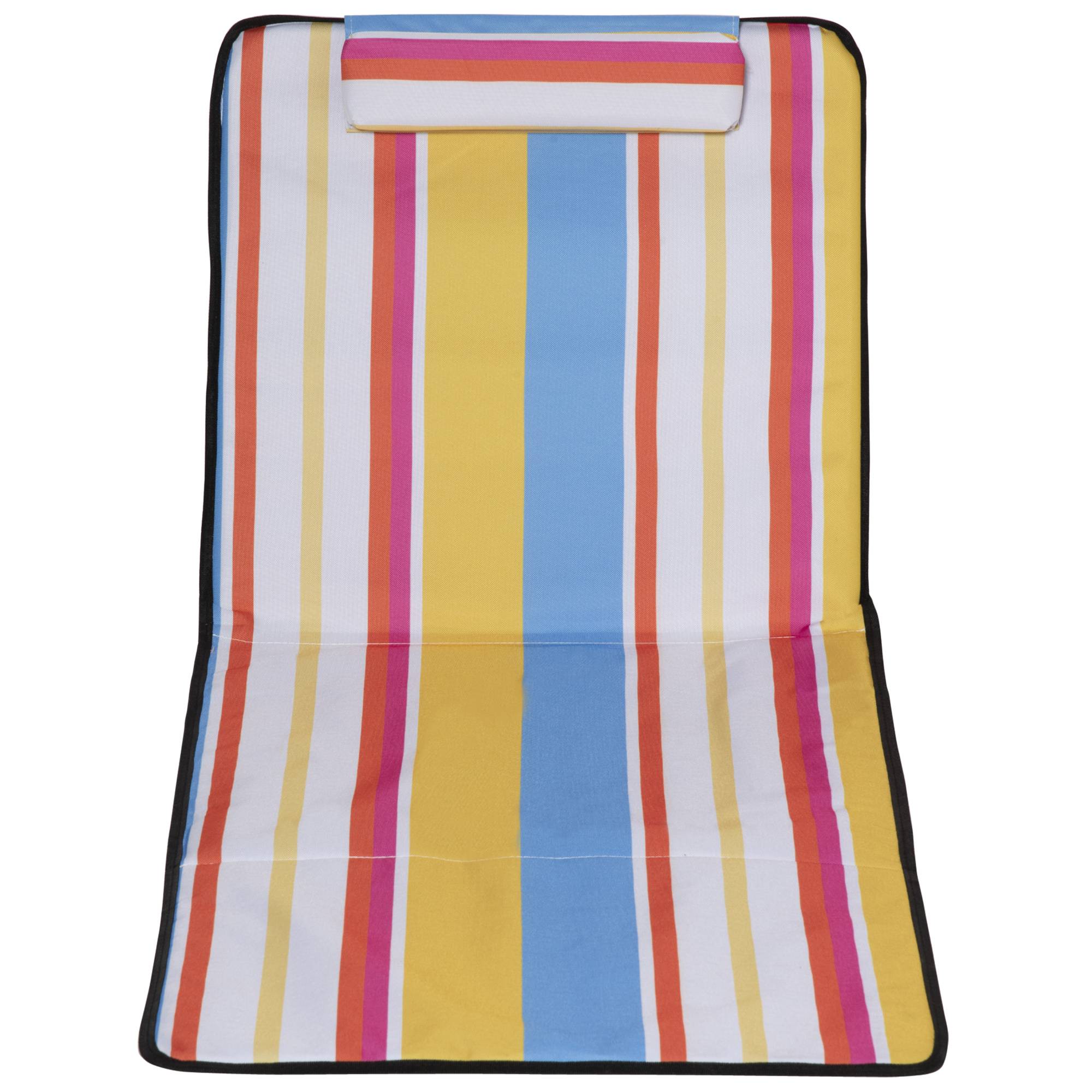 Lot 2 tapis de plage acier extérieur dossier inclinable avec sac multicolore - ComfortXL Outdoor Living - Image 10