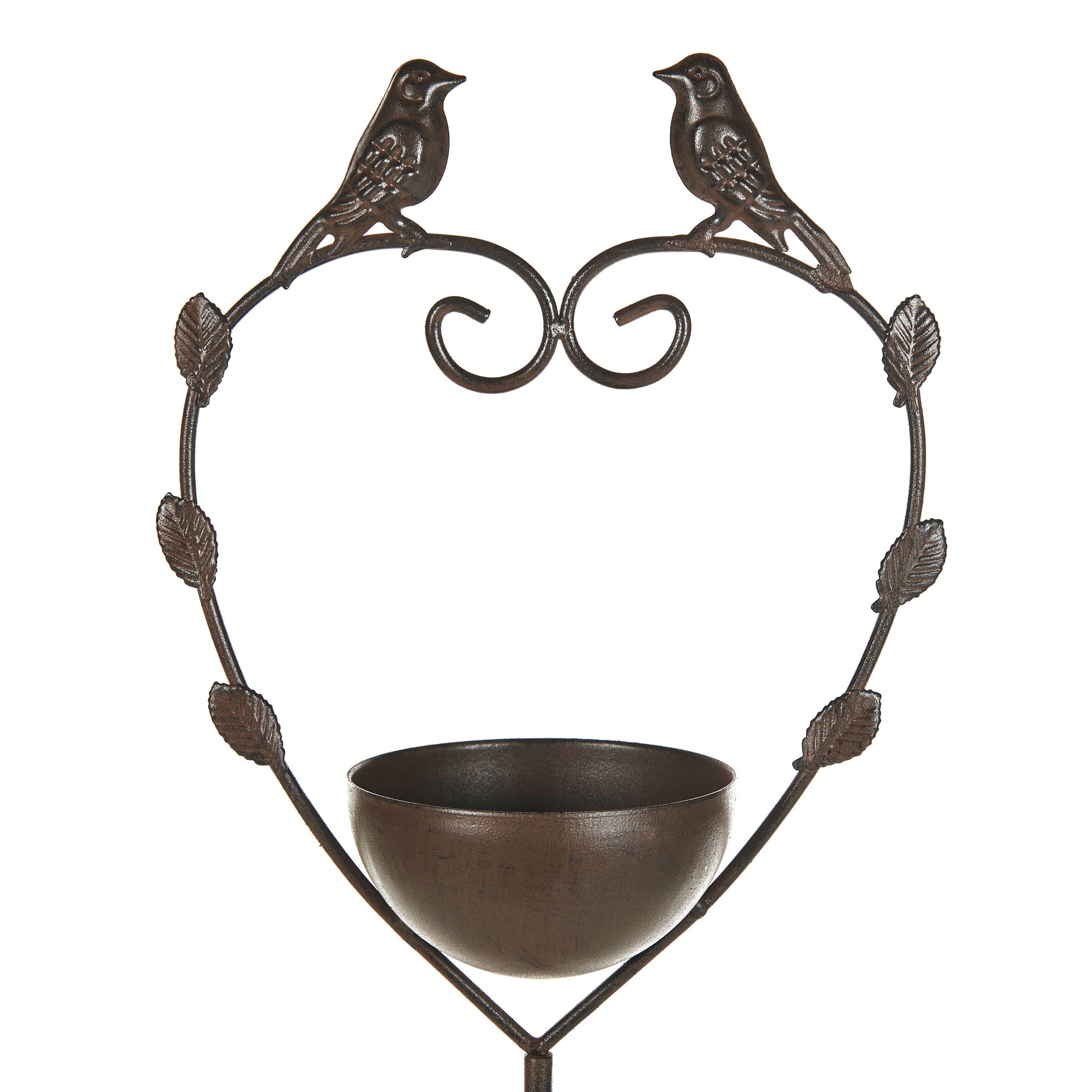 Beliani - Bassin à oiseaux Métal Marron SPARROW - 20x10x150- Beliani - Image 2