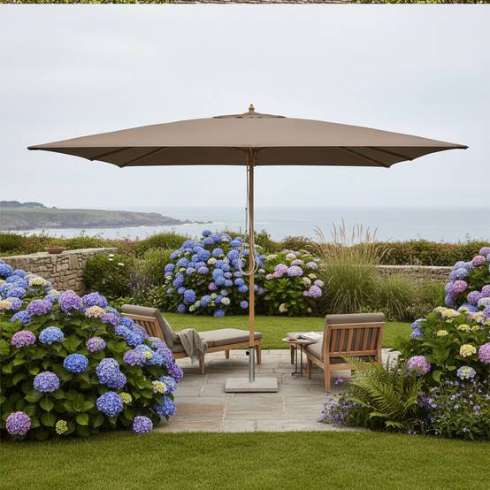 Parasol droit taupe 4x3 m Pegasia - Gecko Jardin - Image 5