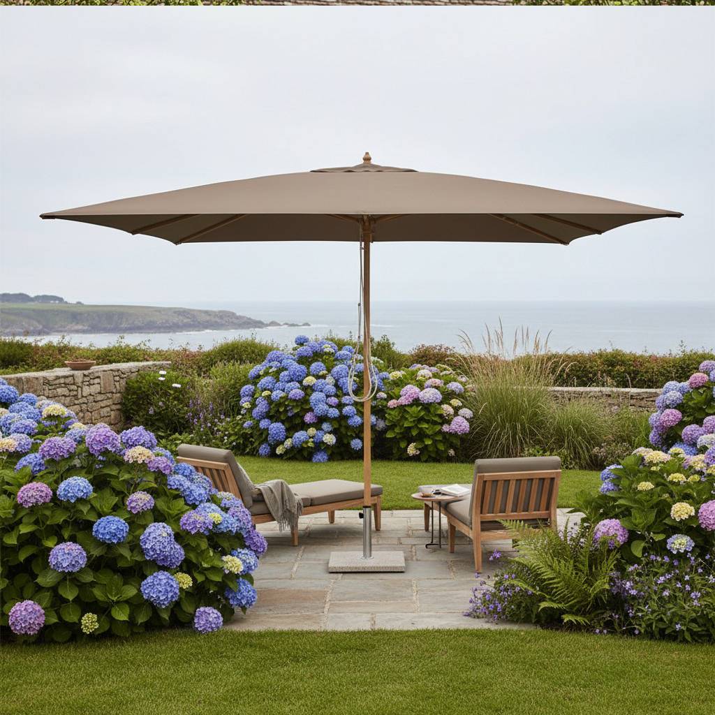 Parasol droit taupe 4x3 m Pegasia - Gecko Jardin - Image 5