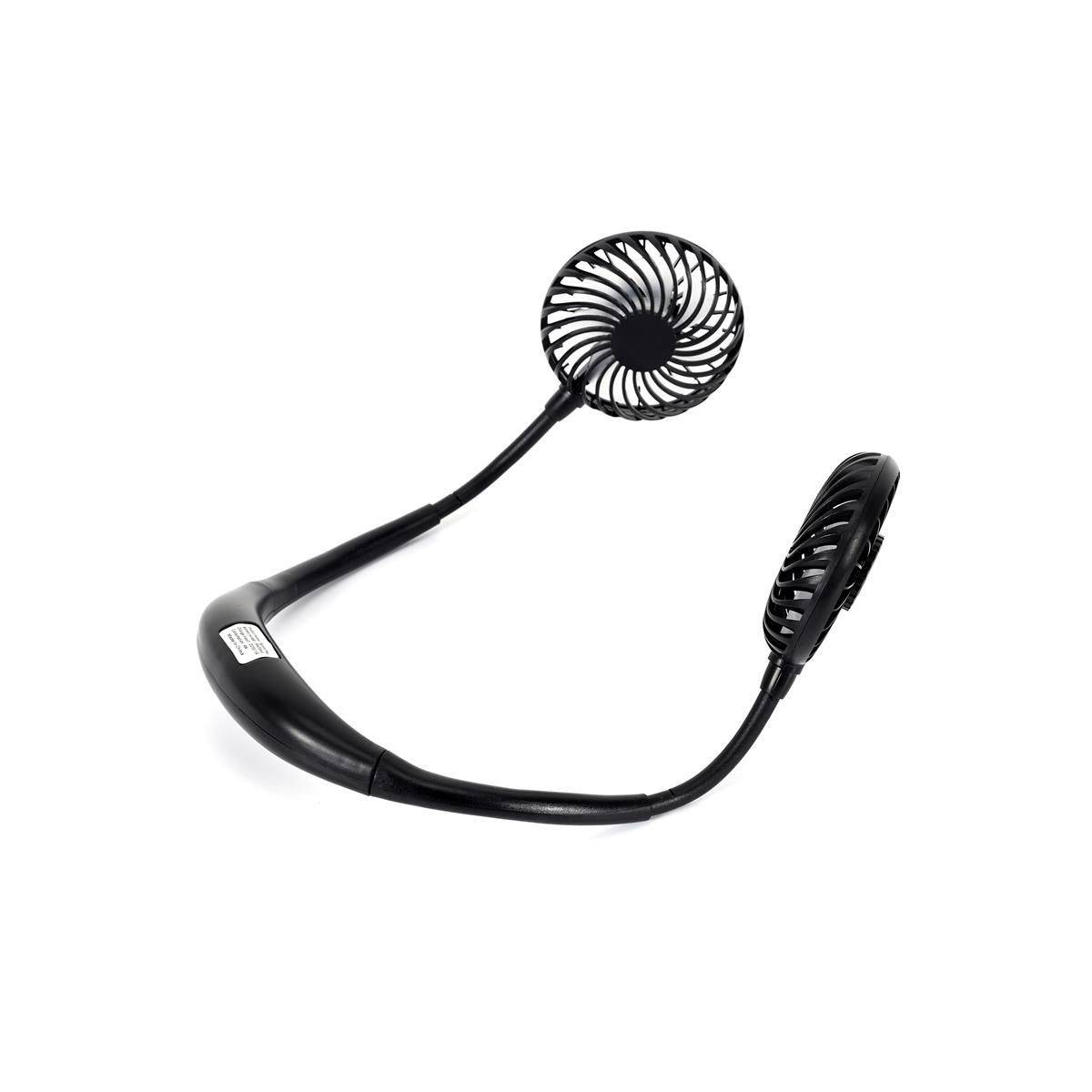 Ventilateur Rechargeable "Tour de Cou" 26cm Noir - Image 3