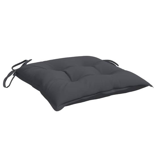 Lot de 2 Galettes de Chaise Tissu Oxford Imperméables avec Attaches pour Jardin Anthracite 40x40cm – ComfortXL Outdoor Living - Image 5