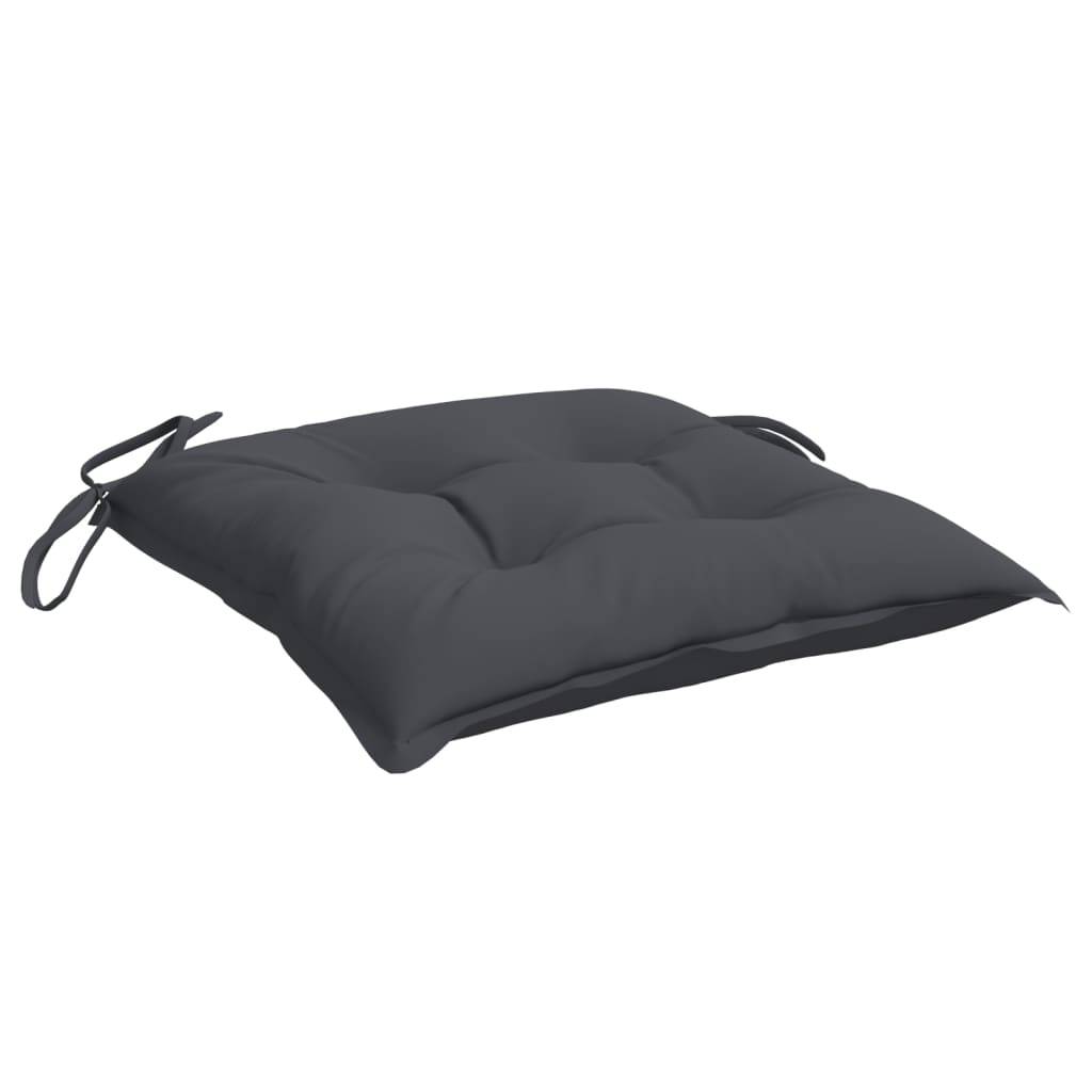 Lot de 2 Galettes de Chaise Tissu Oxford Imperméables avec Attaches pour Jardin Anthracite 40x40cm – ComfortXL Outdoor Living - Image 5