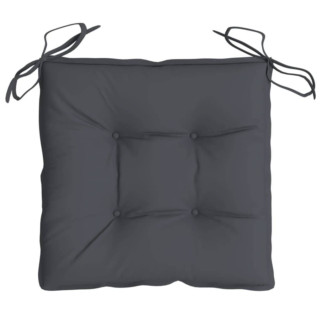 Lot de 2 Galettes de Chaise Tissu Oxford Imperméables avec Attaches pour Jardin Anthracite 40x40cm – ComfortXL Outdoor Living - Image 6