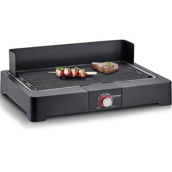 Severin - Barbecue Electrique - Grillade électrique SEVERIN - PG8567 - Surface de cuisson 44,5x26cm - Thermostat réglable - 2200W - Image 3