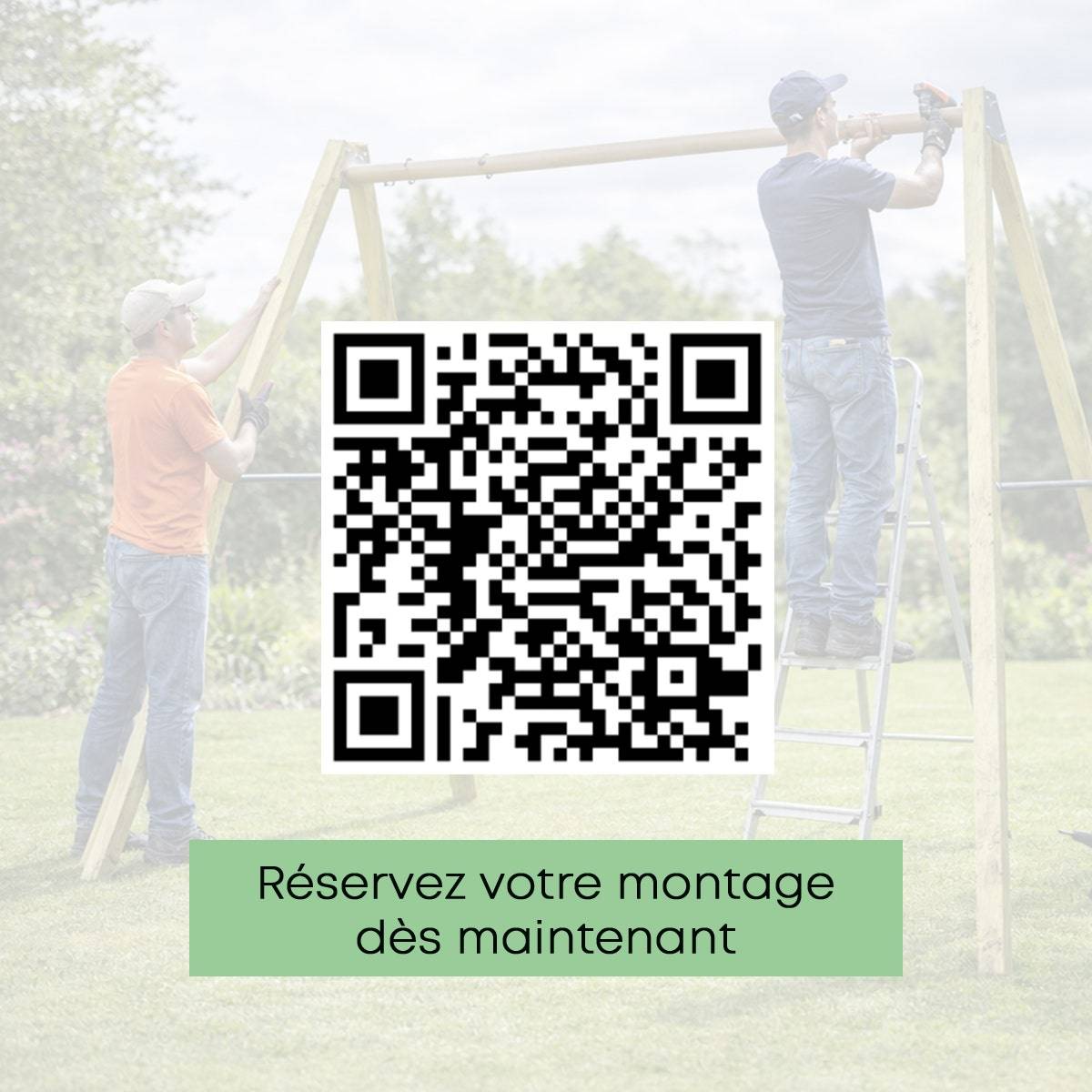 Trigano Jardin - Balançoire en bois poutre métal 3 m Adulte WALTER 2 - 2 personnes - Image 5