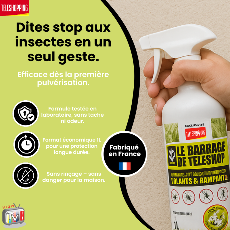 barrage aux insectes teleshopping | interieur & exterieur | Lot de 3 |spray fourmis | multi|insectes | anti pucerons plantes exterieur- VENTEO - Image 5