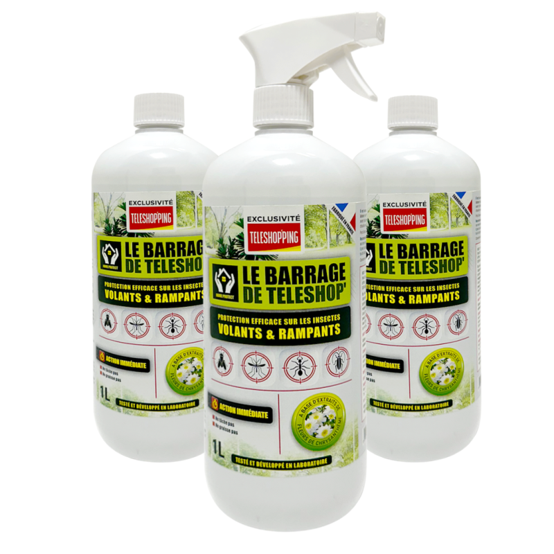 barrage aux insectes teleshopping | interieur & exterieur | Lot de 3 |spray fourmis | multi|insectes | anti pucerons plantes exterieur- VENTEO - Image 1