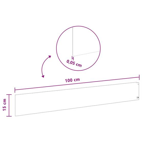 Bordure Pelouse Acier Aménagement Paysager Maintien Solide 20pcs 100x15cm Argenté - ComfortXL Outdoor Living - Image 9