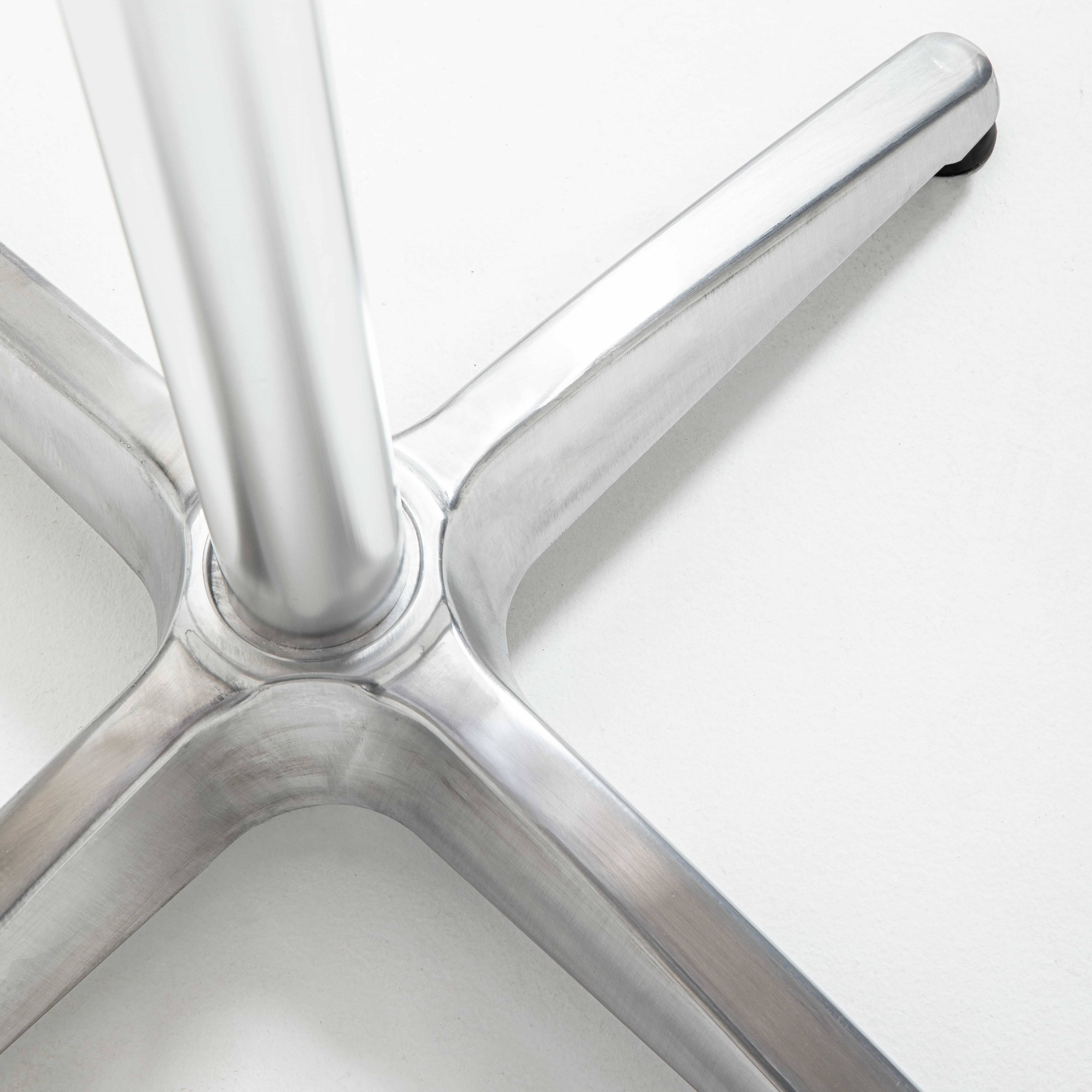 Oviala - Table de bar ronde en aluminium gris Brixton - Oviala - Image 5